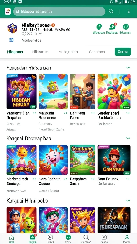 Tampilan grafis yang menarik dan warna-warna cerah.