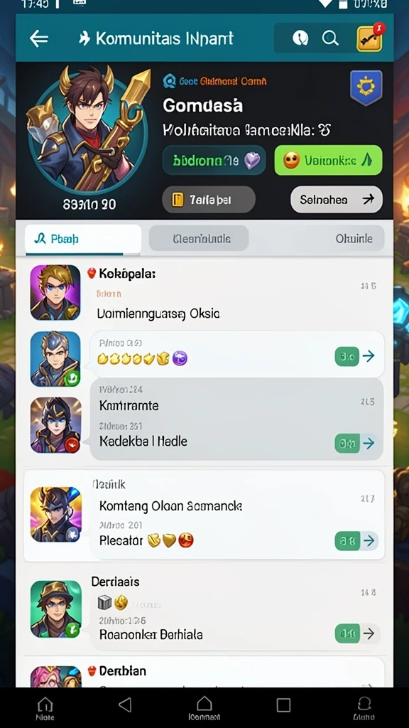 Level permainan yang penuh tantangan dan keseruan.