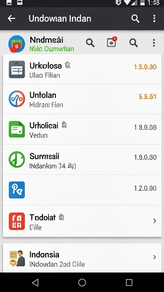 Tampilan antarmuka pengguna yang menarik dan informatif.