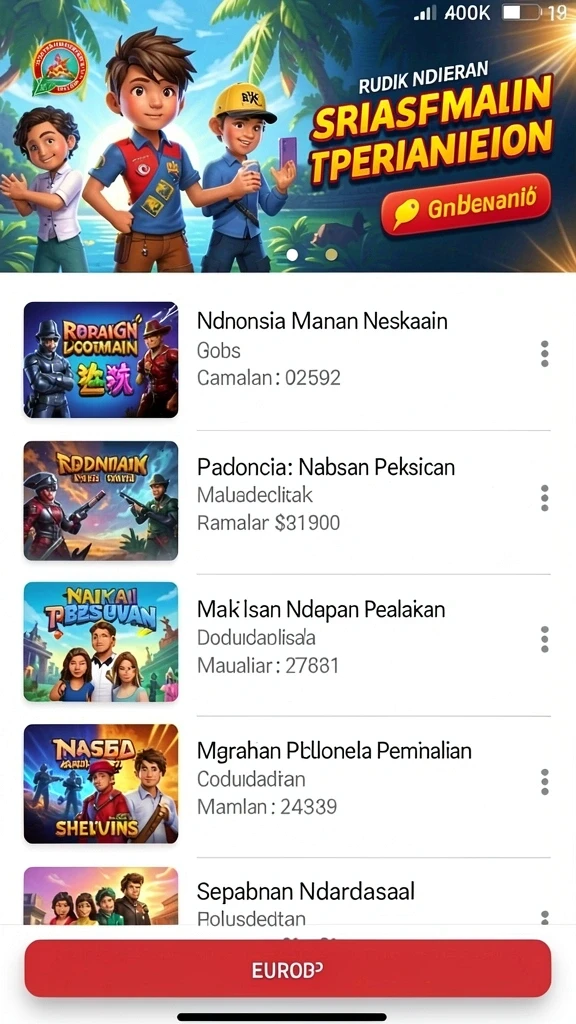 Tampilan utama aplikasi dengan antarmuka yang intuitif.