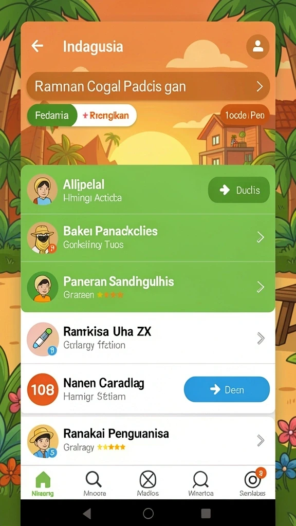 Tampilan antarmuka aplikasi yang bersih dan modern.