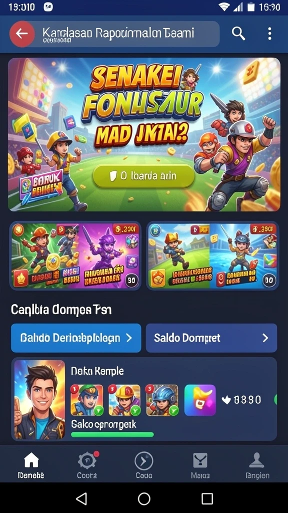 Berbagai pilihan game yang selalu diperbarui.