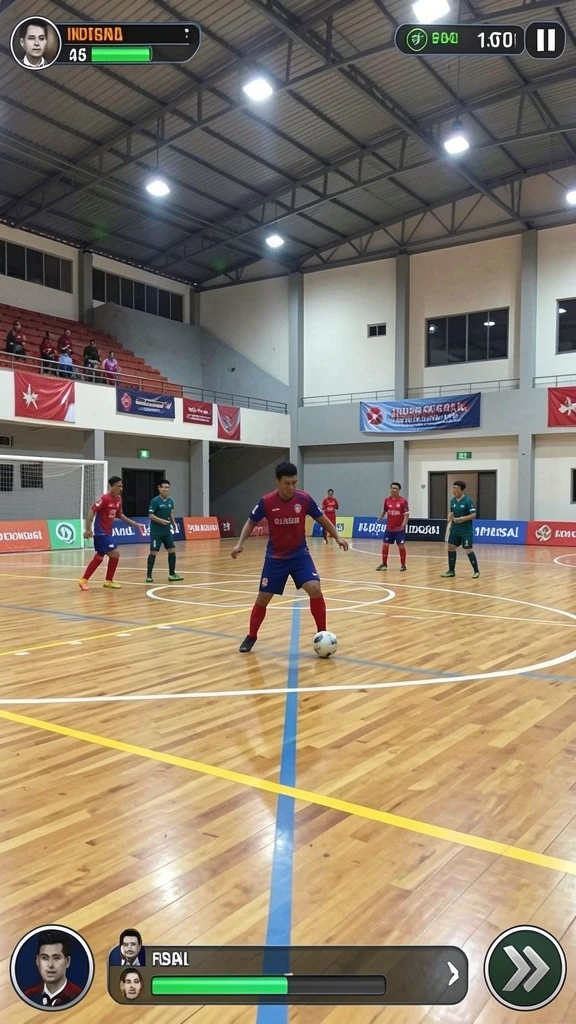 Menampilkan karakter utama dengan latar belakang yang memukau.
