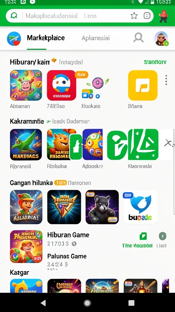 Pilihan permainan yang beragam dan menarik.