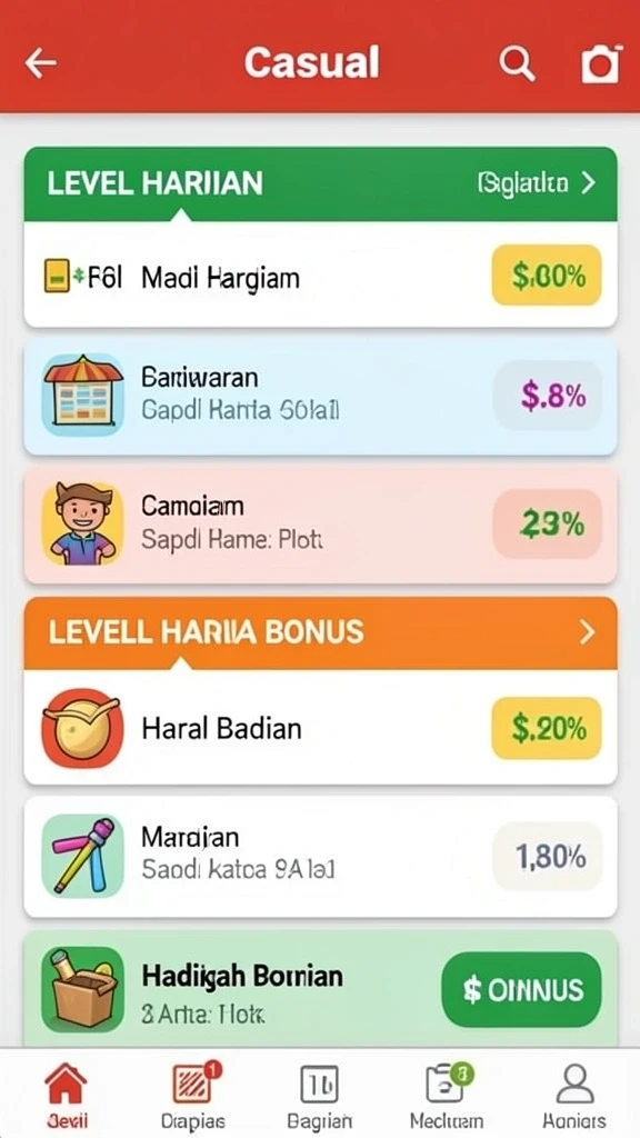 Level-level menantang yang membuat adrenalin meningkat.
