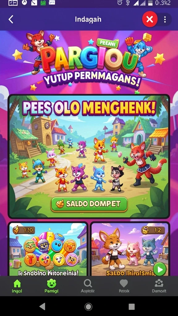 Gameplay yang seru dengan banyak mode menarik.