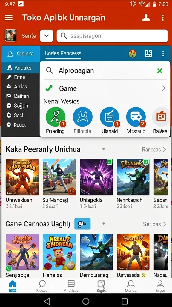 Menu navigasi yang sederhana dan intuitif.